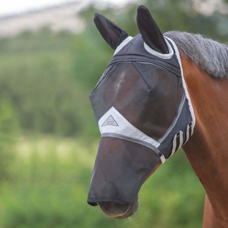 Shires Fine Mesh Fly Mask with Ears & Nose
