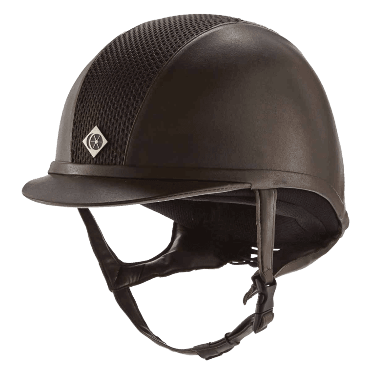 black riding helmet