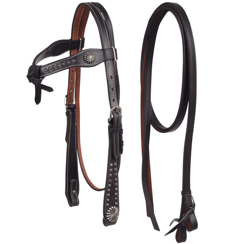 MOMPSO Δερμάτινο Χαλινό Rosette