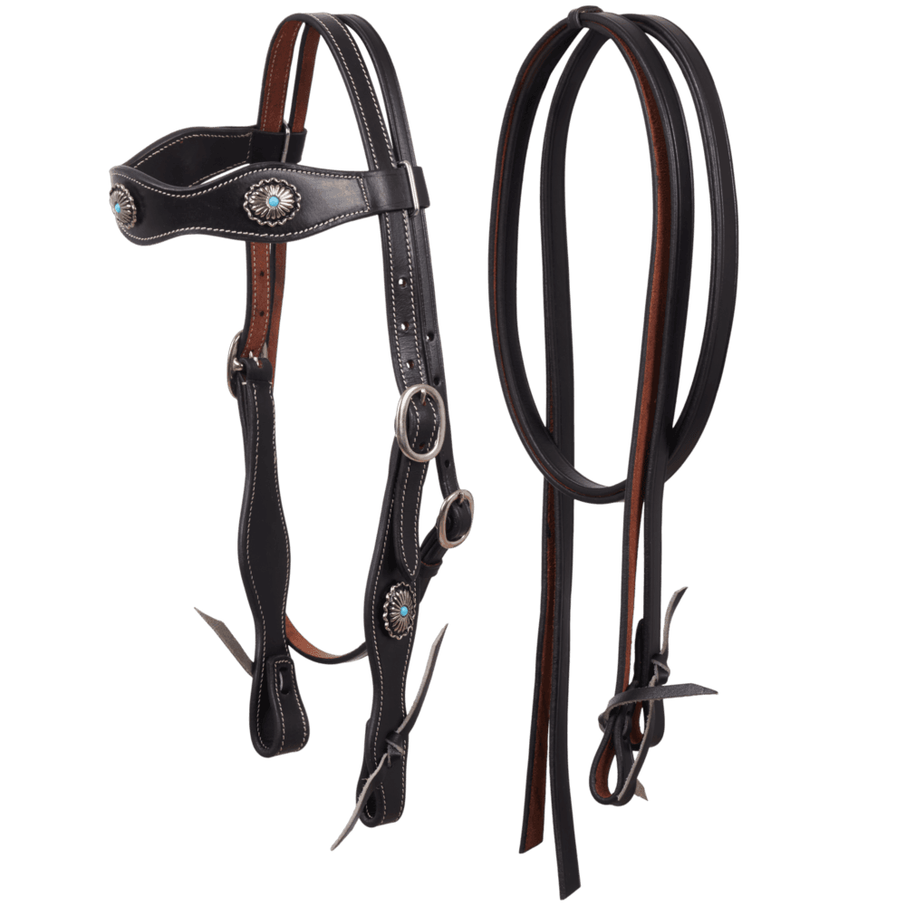 MOMPSO WESTERN Δερμάτινο Χαλινό