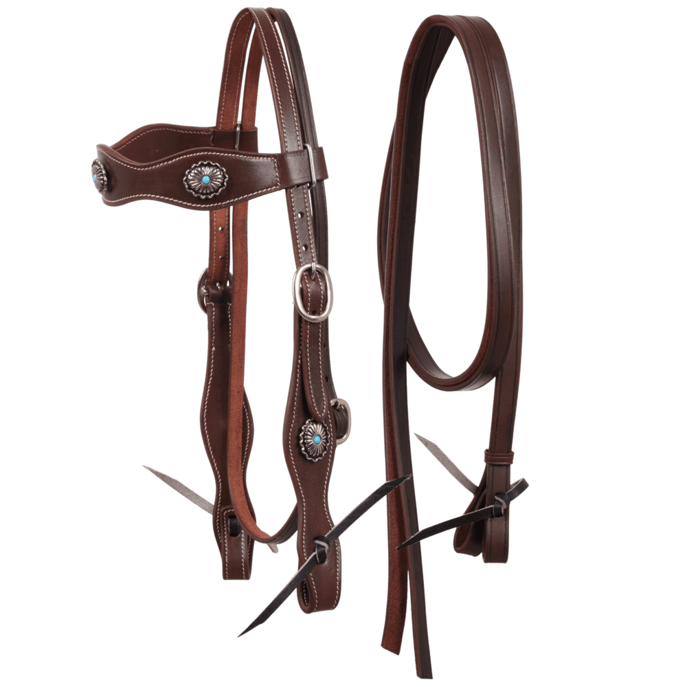 MOMPSO WESTERN Δερμάτινο Χαλινό