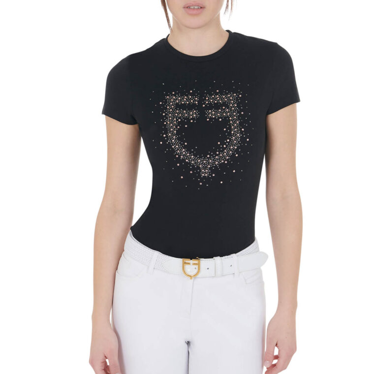 EQUESTRO Rhinestones T-Shirt EQUESTRO Rhinestones T-Shirt
