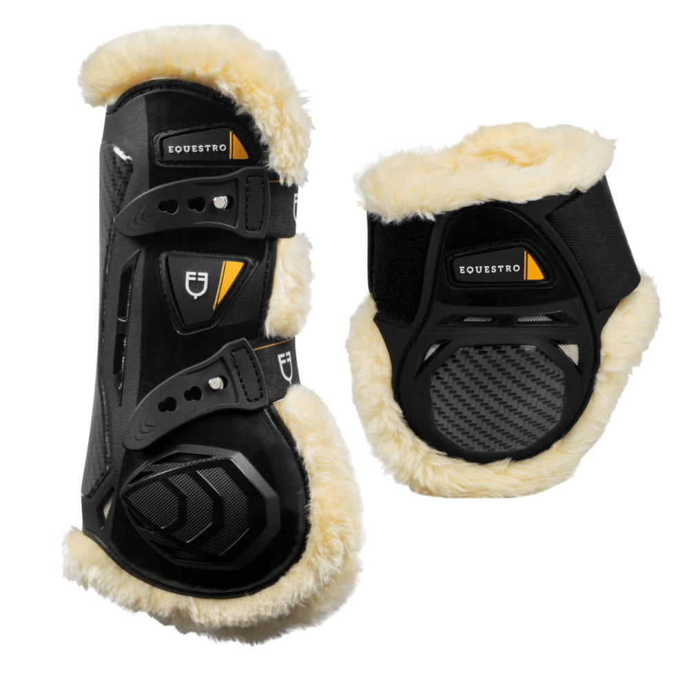 EQUESTRO Sheepskin Quick-Release Tendon + Fetlock Boots Set