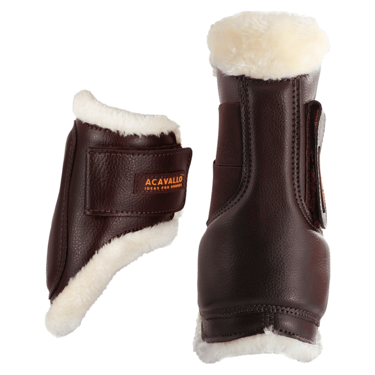 ACAVALLO Jumping Sheepskin Tendon + Fetlock Boots