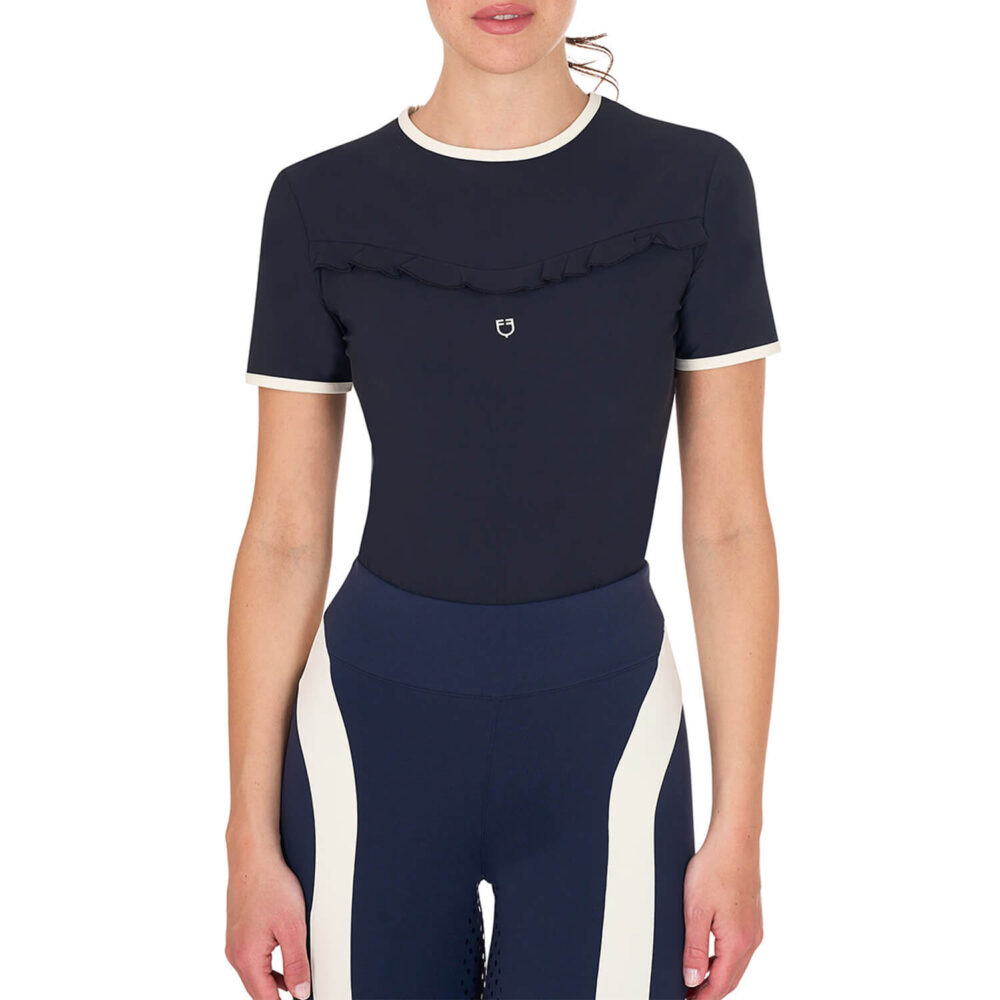 EQUESTRO S/S Ruched Training Shirt