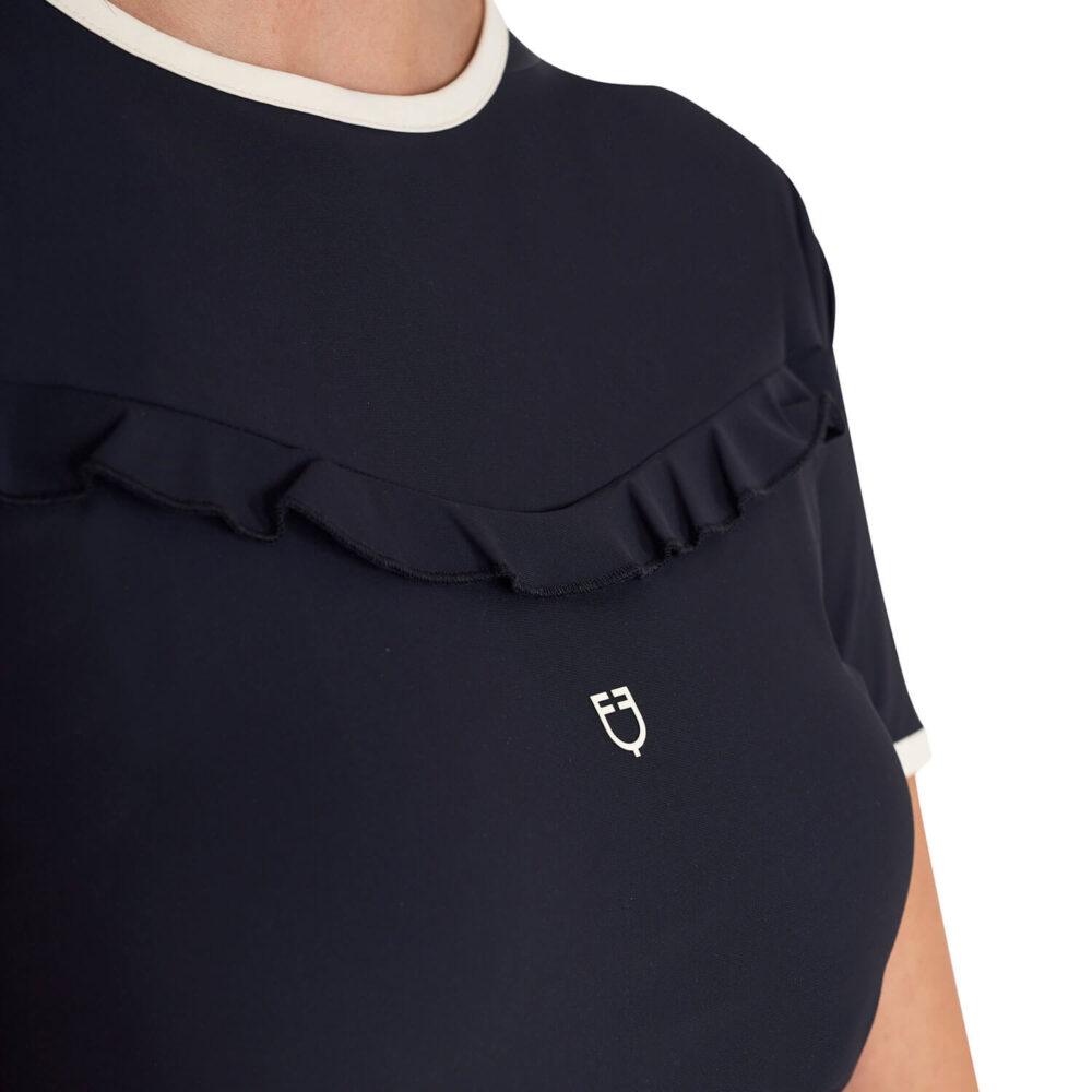 EQUESTRO S/S Ruched Training Shirt