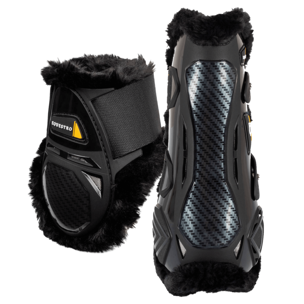 EQUESTRO Sheepskin Quick-Release Tendon + Fetlock Boots
