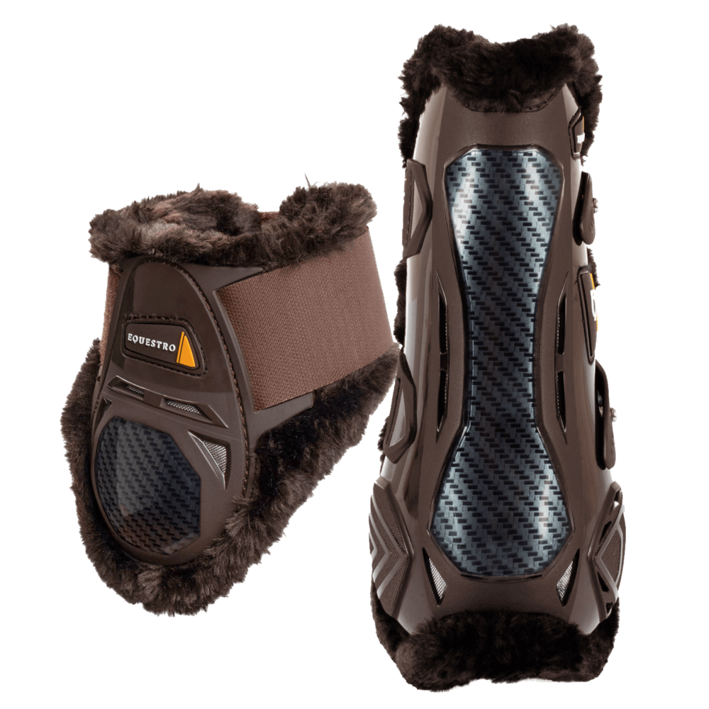 EQUESTRO Sheepskin Quick-Release Tendon + Fetlock Boots