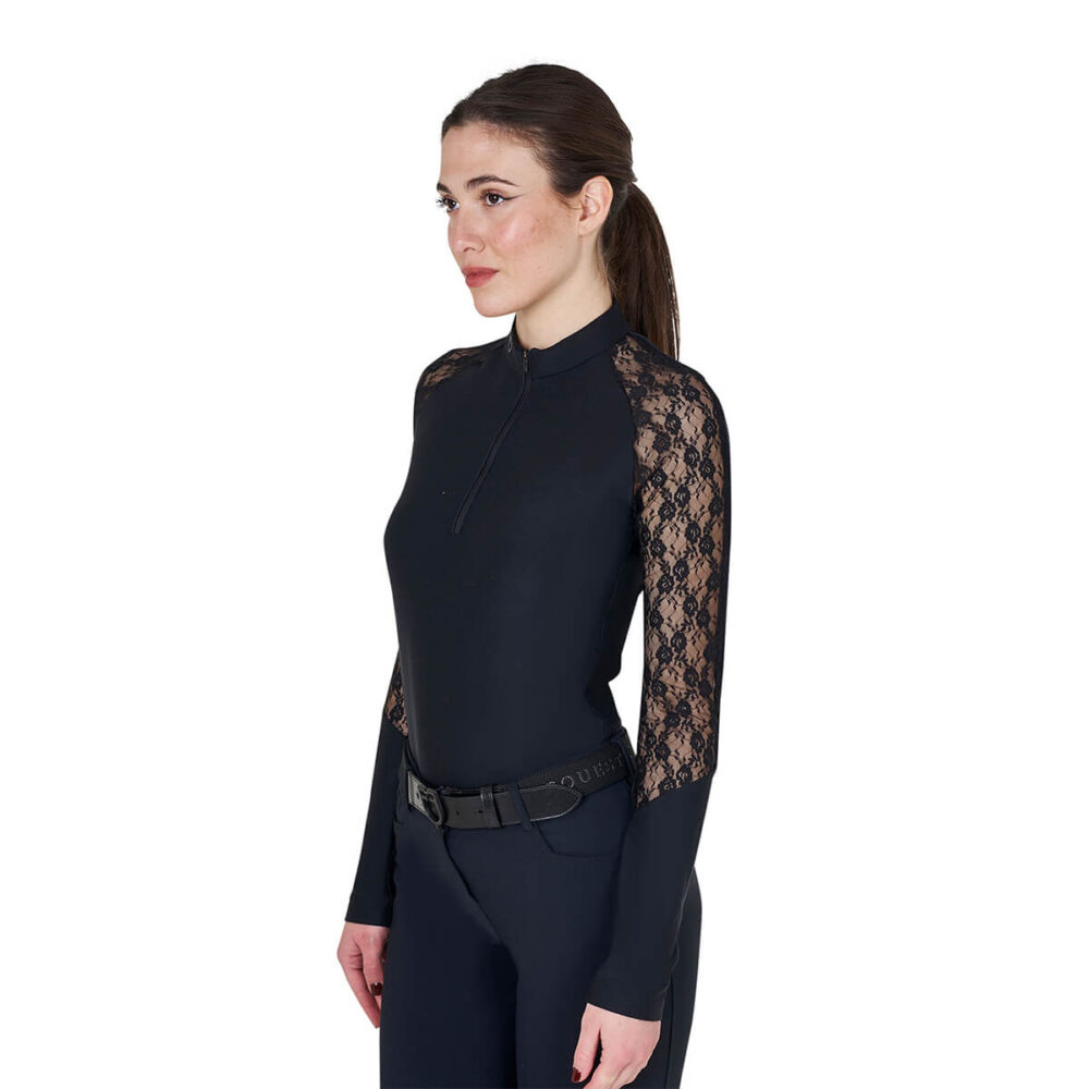 EQUESTRO L/S Lace Training Polo