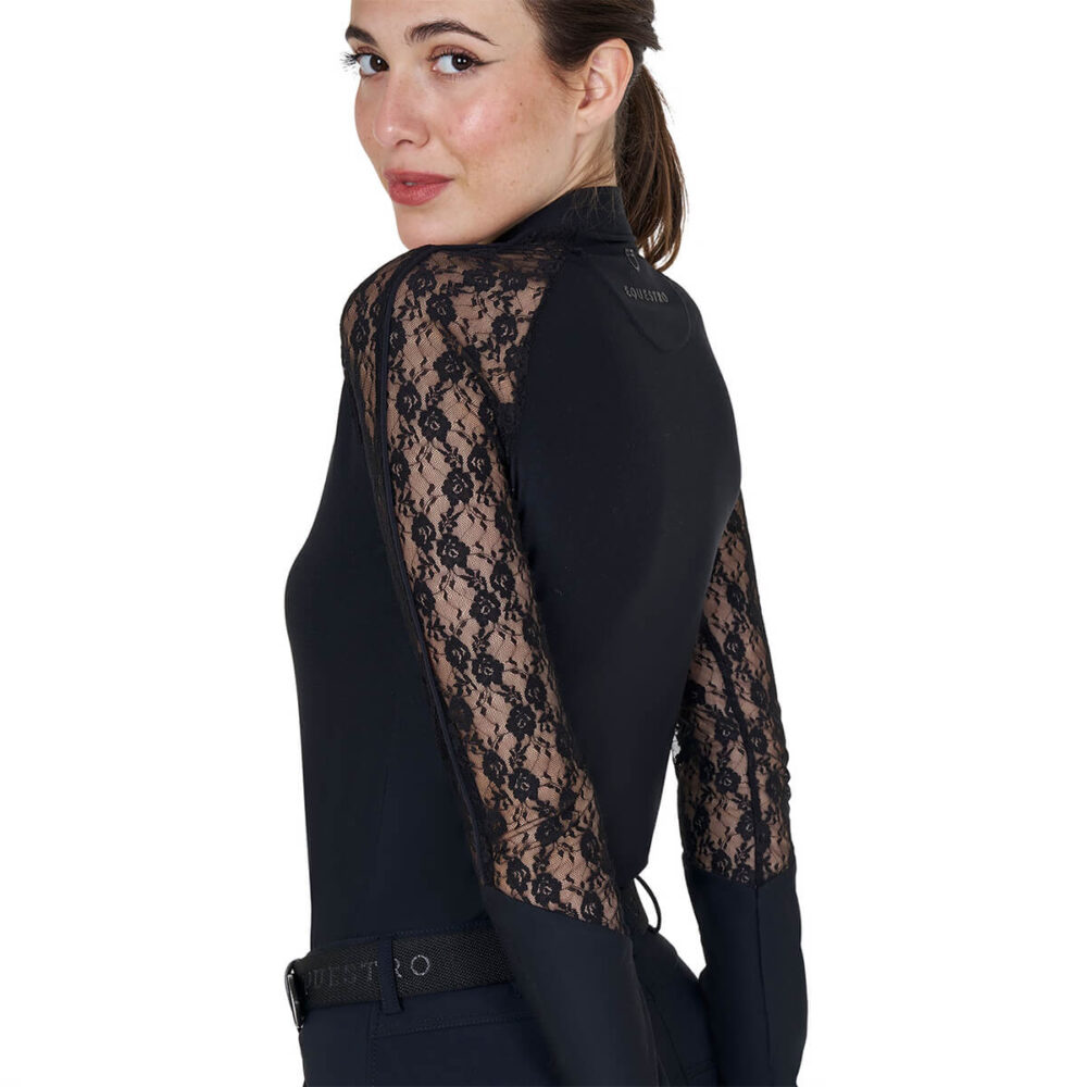 EQUESTRO L/S Lace Training Polo