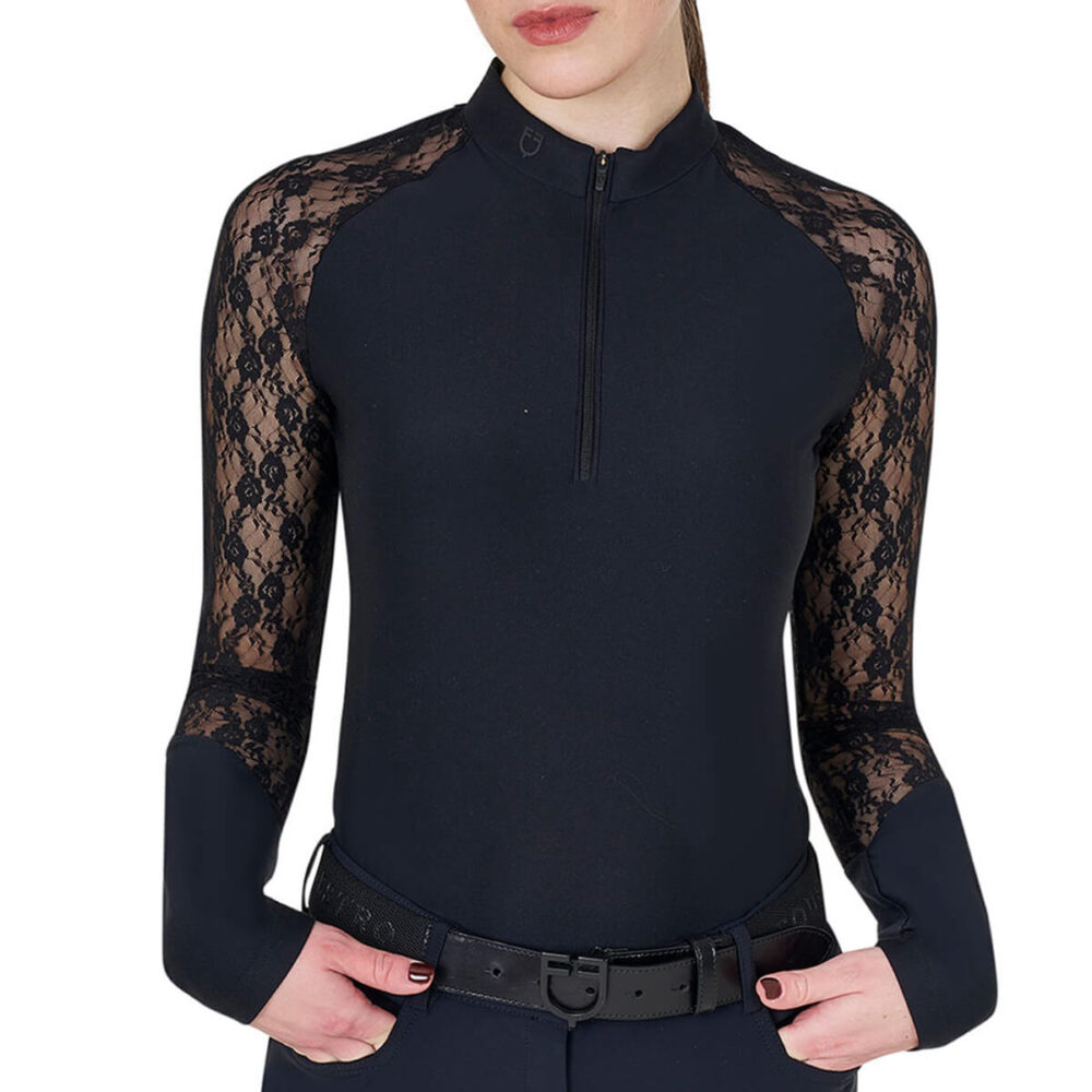 EQUESTRO L/S Lace Training Polo
