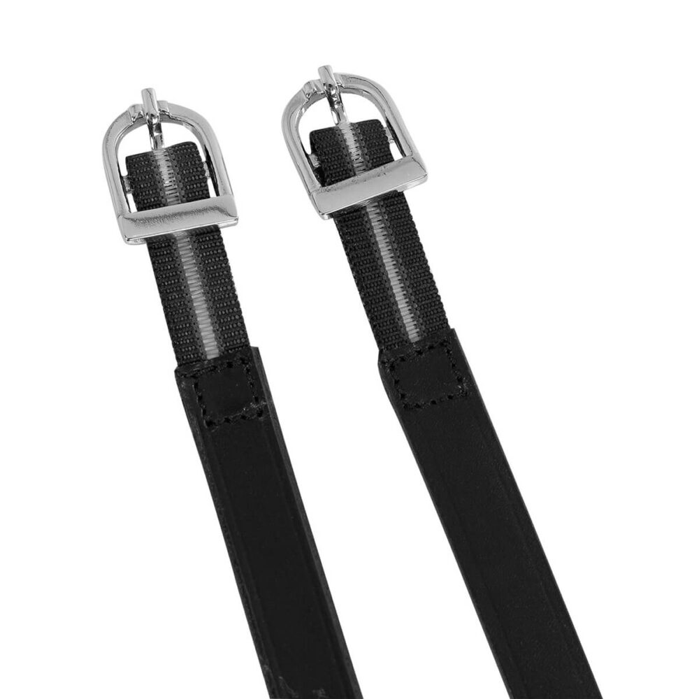 EQUESTRO Δερμάτινα Άγκιστρα Σπιρουνιού με Ελαστικά Ένθετα