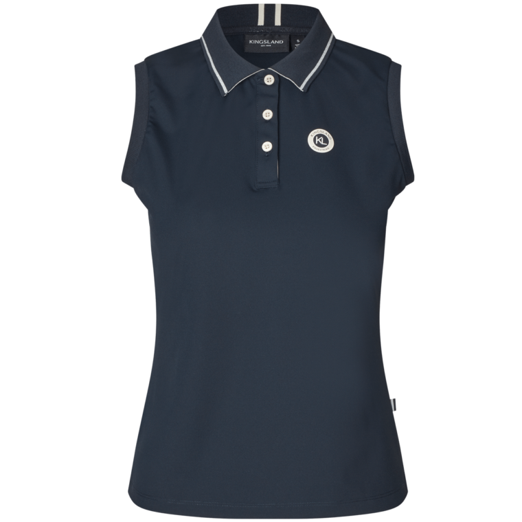 KINGSLAND Laura Sleeveless Pique Polo