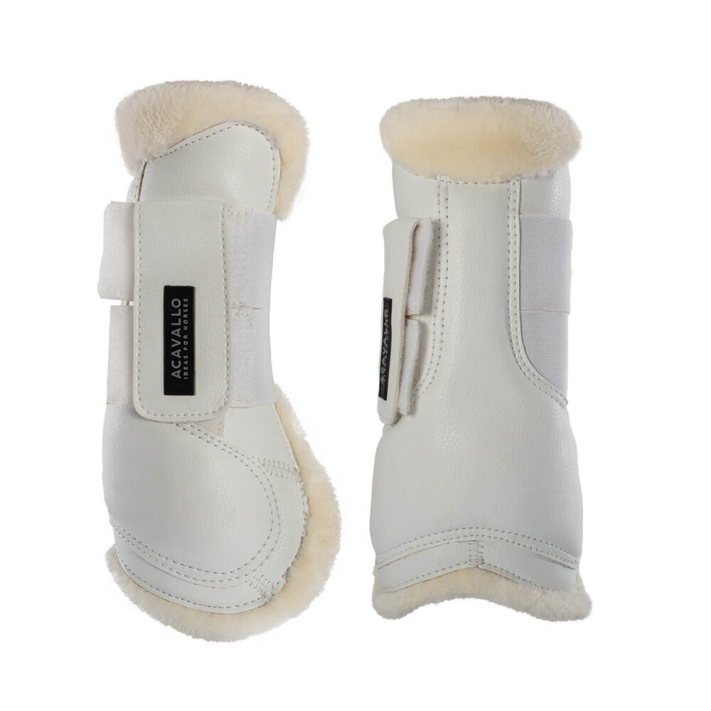 ACAVALLO Jumping Sheepskin Tendon Boots