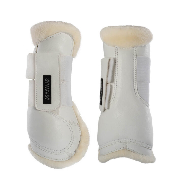 ACAVALLO Jumping Sheepskin Tendon Boots